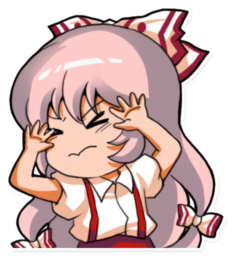 😣 Стикер «Cute Mokou» для Telegram