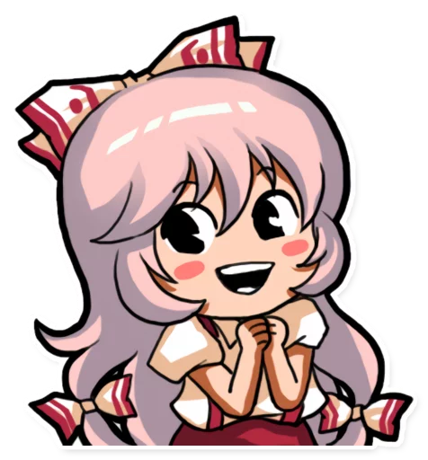 😀 Стикер «Cute Mokou» для Telegram