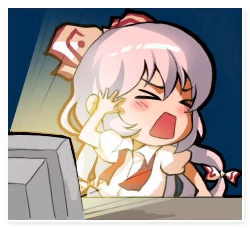 😰 Стикер «Cute Mokou» для Telegram