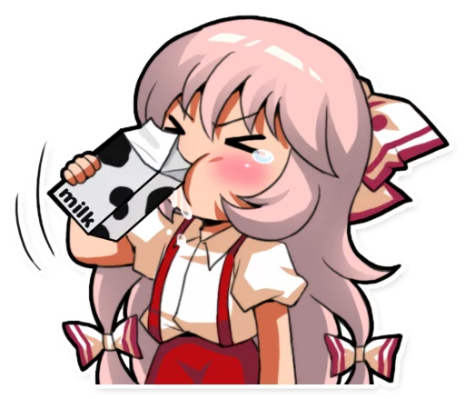 🐄 Стикер «Cute Mokou» для Telegram