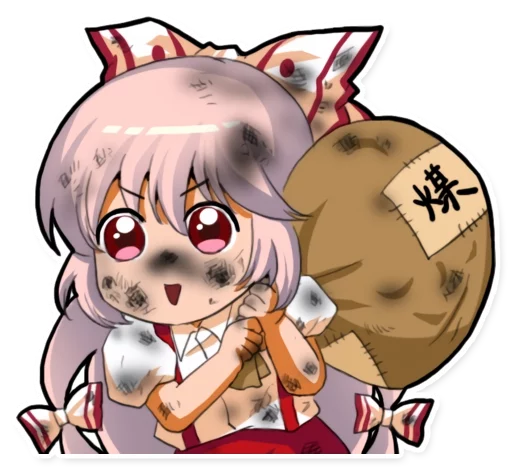 🎁 Стикер «Cute Mokou» для Telegram