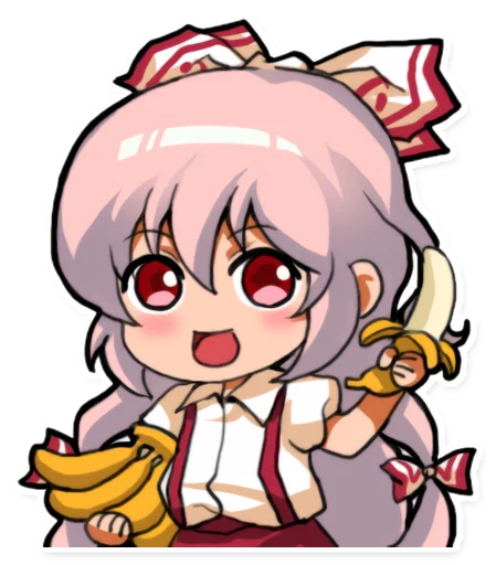🍌 Стикер «Cute Mokou» для Telegram