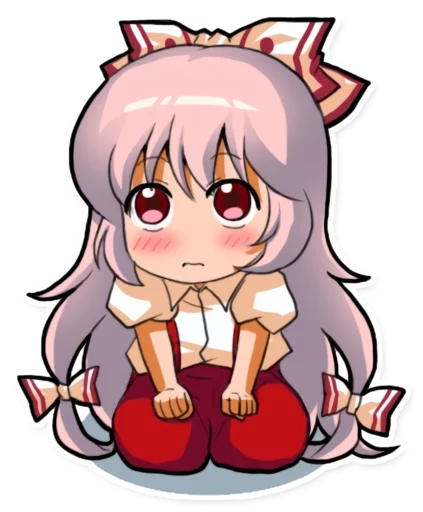 😰 Стикер «Cute Mokou» для Telegram