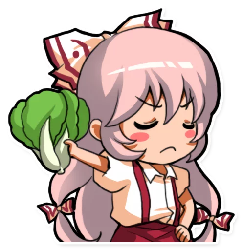 😒 Стикер «Cute Mokou» для Telegram