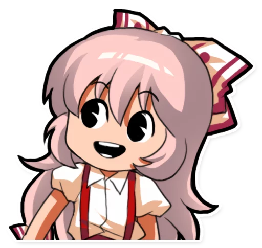 😀 Стикер «Cute Mokou» для Telegram