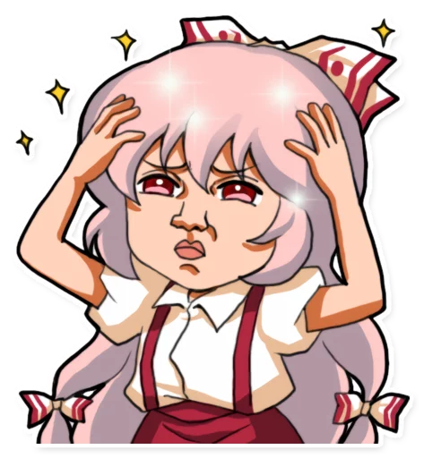👑 Стикер «Cute Mokou» для Telegram