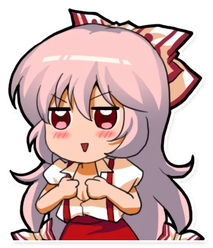 👊 Стикер «Cute Mokou» для Telegram