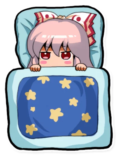 🛌 Стикер «Cute Mokou» для Telegram