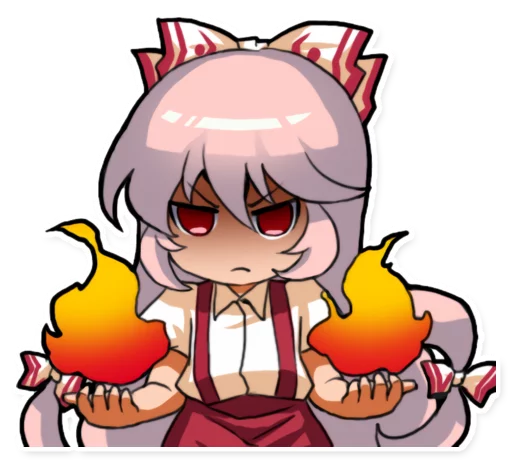 😡 Стикер «Cute Mokou» для Telegram