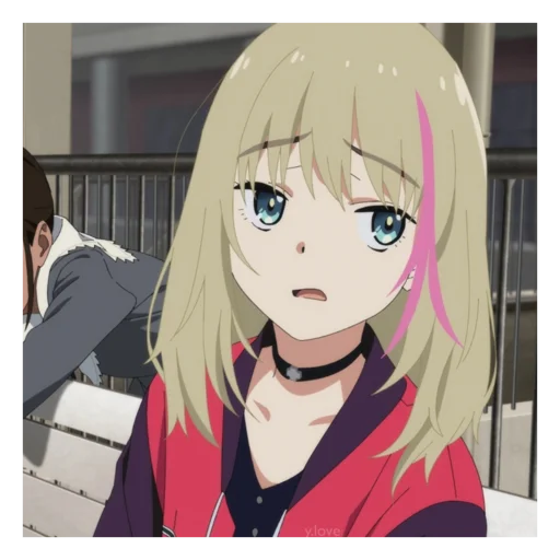 😶 Стикер «Cute anime love» для Telegram