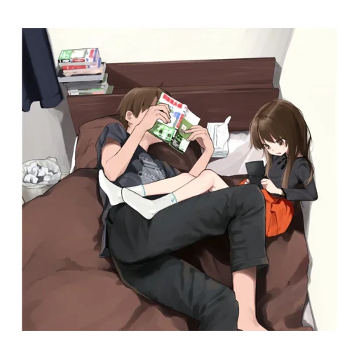 💆‍♀️ Стикер «Cute anime love» для Telegram