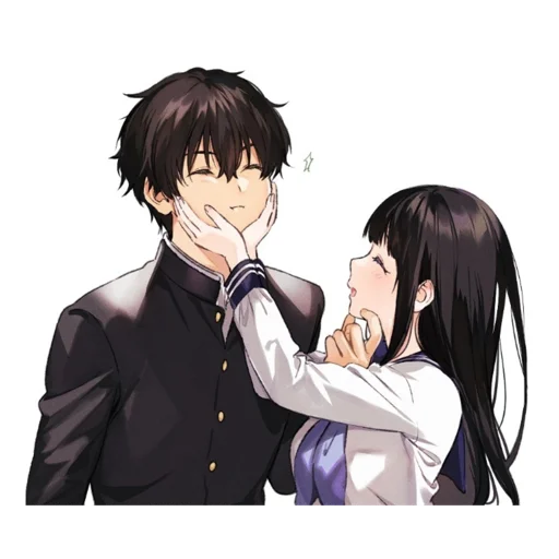 😽 Стикер «Cute anime love» для Telegram