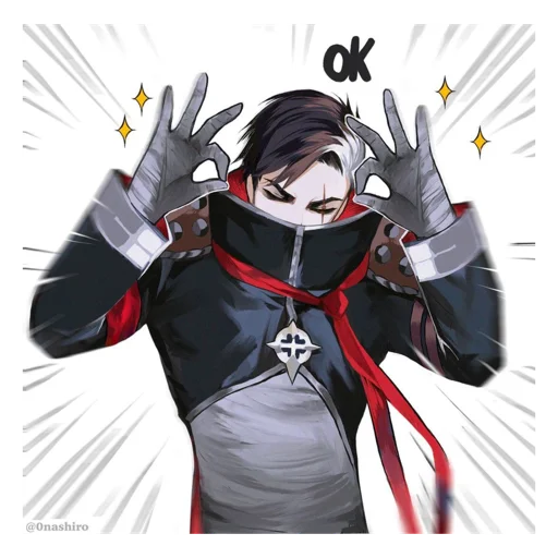 👌 Стикер «Cute anime love» для Telegram
