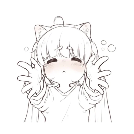 😢 Стикер «Cute anime love» для Telegram