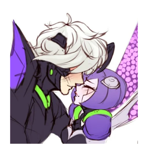 😍 Стикер «Cute anime love» для Telegram