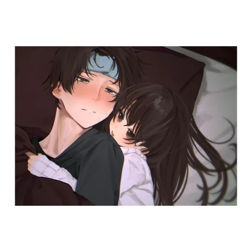 🤒 Стикер «Cute anime love» для Telegram
