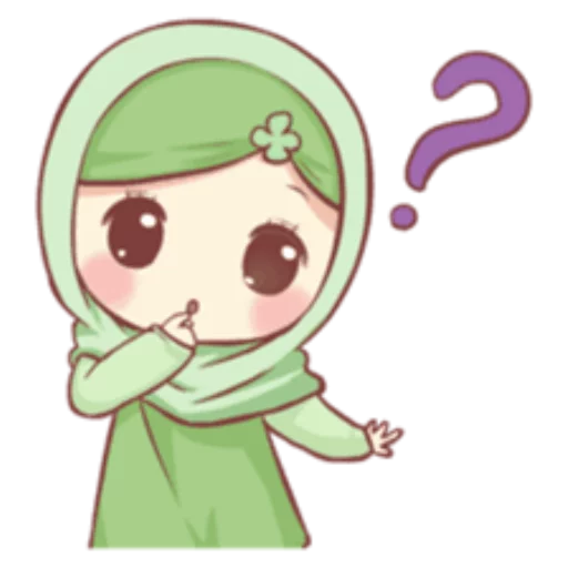 😶 Стикер «Cute Muslim Girl» для Telegram