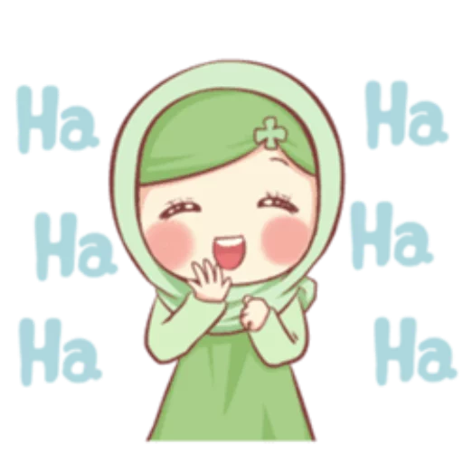 😂 Стикер «Cute Muslim Girl» для Telegram