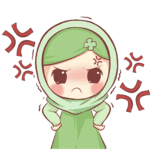 😡 Стикер «Cute Muslim Girl» для Telegram