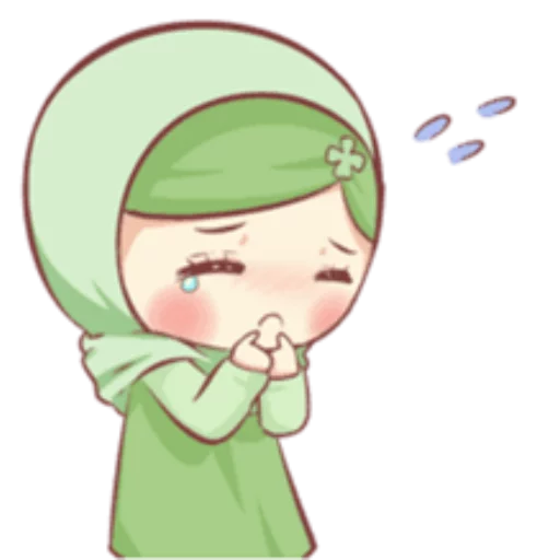 😔 Стикер «Cute Muslim Girl» для Telegram