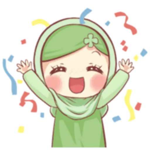 🎊 Стикер «Cute Muslim Girl» для Telegram