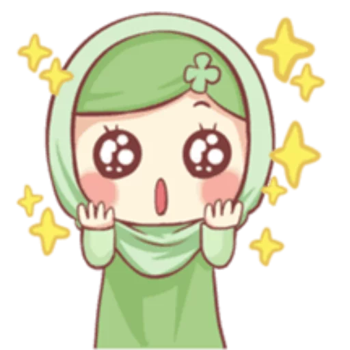 Стикерпак Cute Muslim Girl для Telegram