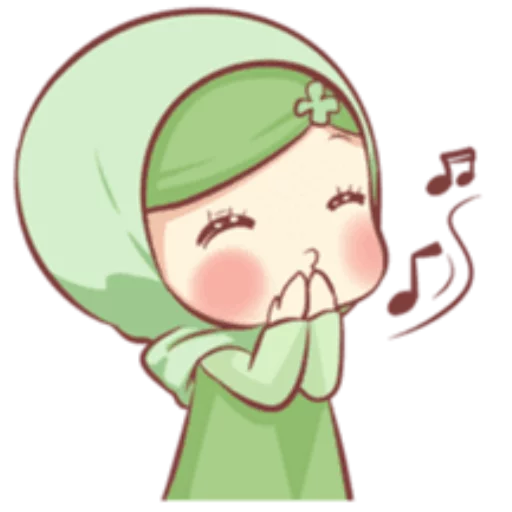😘 Стикер «Cute Muslim Girl» для Telegram