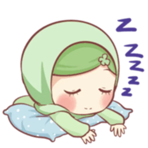 😴 Стикер «Cute Muslim Girl» для Telegram