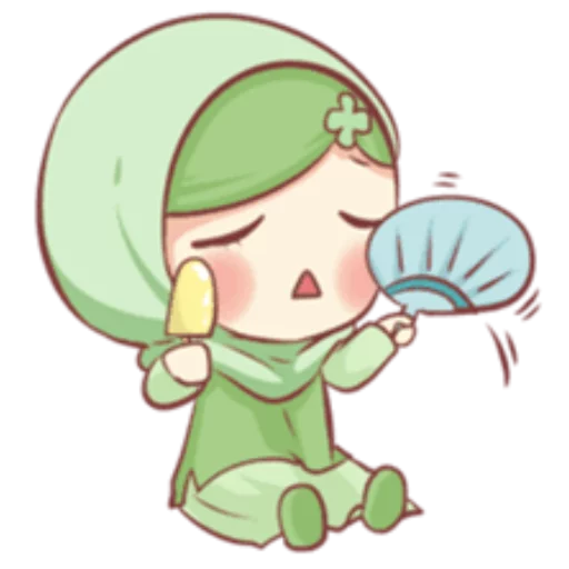 😩 Стикер «Cute Muslim Girl» для Telegram