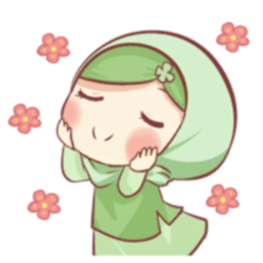 😊 Стикер «Cute Muslim Girl» для Telegram