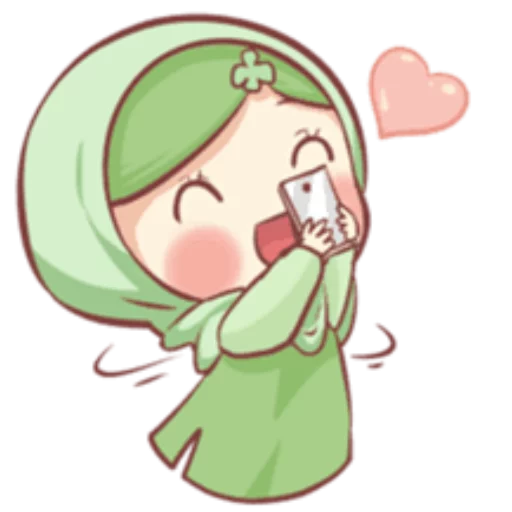 🤳 Стикер «Cute Muslim Girl» для Telegram