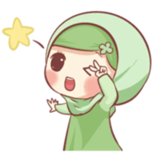 😉 Стикер «Cute Muslim Girl» для Telegram