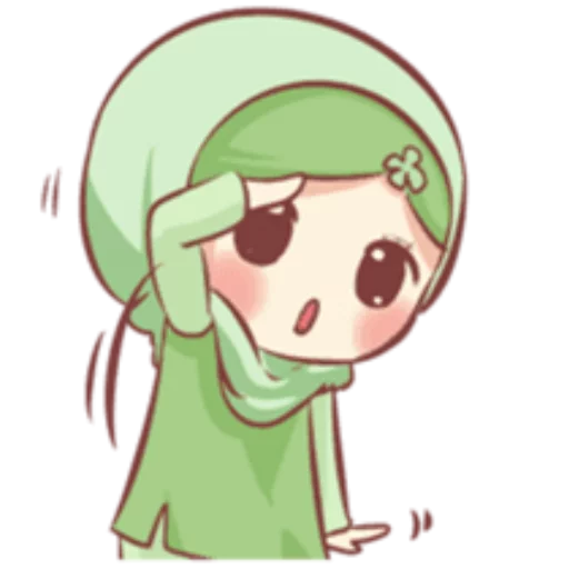 😕 Стикер «Cute Muslim Girl» для Telegram