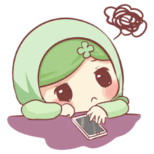 🙁 Стикер «Cute Muslim Girl» для Telegram