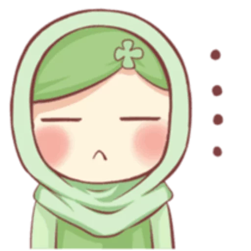 😑 Стикер «Cute Muslim Girl» для Telegram