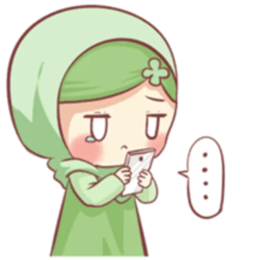 😢 Стикер «Cute Muslim Girl» для Telegram