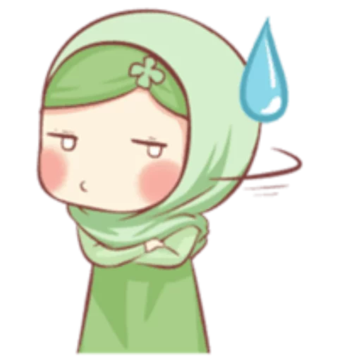 😅 Стикер «Cute Muslim Girl» для Telegram