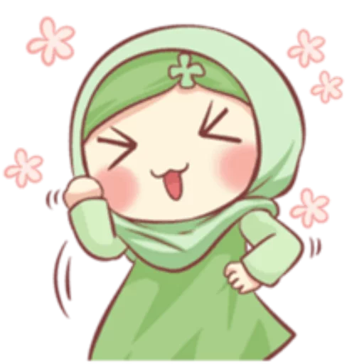 😆 Стикер «Cute Muslim Girl» для Telegram