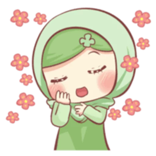 😌 Стикер «Cute Muslim Girl» для Telegram