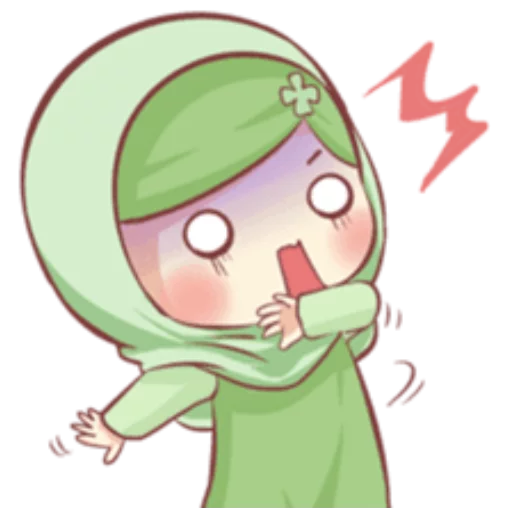 😰 Стикер «Cute Muslim Girl» для Telegram