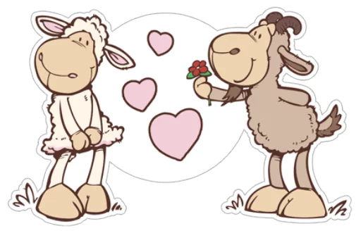 ❤ Стикер «Cute Sheep» для Telegram