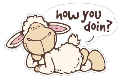 😏 Стикер «Cute Sheep» для Telegram