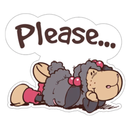 😊 Стикер «Cute Sheep» для Telegram