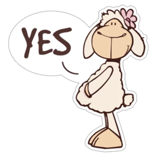 👍 Стикер «Cute Sheep» для Telegram