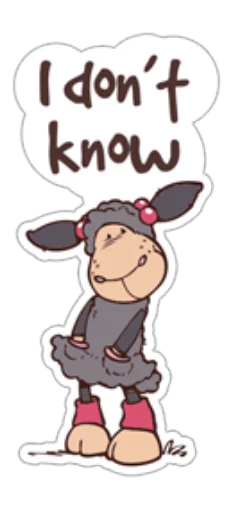 😕 Стикер «Cute Sheep» для Telegram