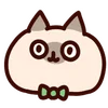 😦 Эмодзи «Cute Siamese» для Telegram