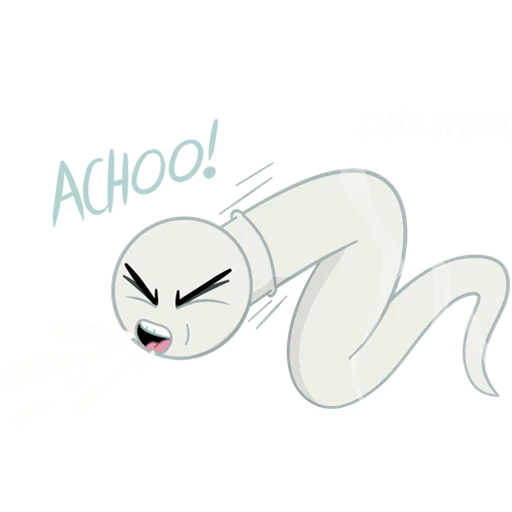 🤢 Стикер «cute sperm» для Telegram