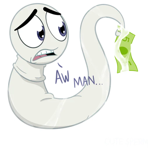 🤑 Стикер «cute sperm» для Telegram
