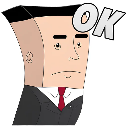 🫤 Стикер «Cute Suit» для Telegram