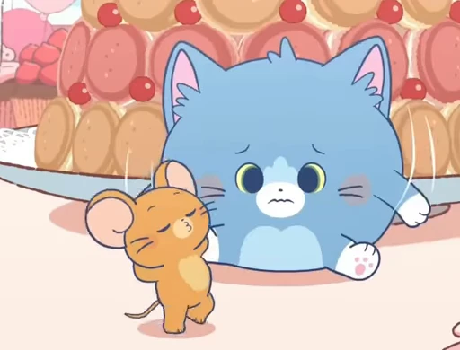 😎 Стикер «Cute Tom and Jerry» для Telegram